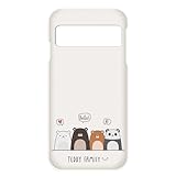 Google Pixel 10 Pro 用 スマホケース ピクセル10プロのケース 携帯 ハードカバー テディファミリー アニマル 北欧風 ホワイト h190331
