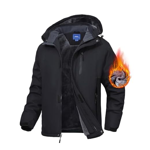 Zoofly Giacca Da Sci Da Montagna Da Uomo Impermeabile Antivento Giubbotto Uomo Caldo Invernale Giacca Invernale Uomo Cappotto Da Neve Giacca Invernale Con Cappuccio Nero L
