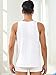 COLORFULLEAF Mens Bamboo Rayon Undershirts White Wife Beaten Men Crew Neck Stretchy Sleeveless Shirts(3White, M)