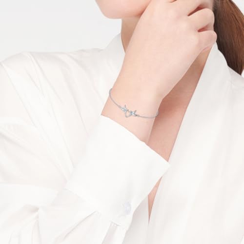 Diamond Hummingbird Bracelet for Women 925 Sterling Silver Hummingbird Bracelets with Lab Grown Diamond Jewelry Gifts for Mom Wife Daughter Girlfriend Sister Friend3