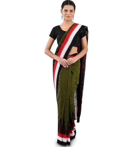 Image of Nuapatna Cotton Saree of Odisha Ikkat Orissa Traditional Handloom Sari | Bomkai | Pata | Nuapatana | sambalpuri saree | khandua patta sare | without Blouse S8