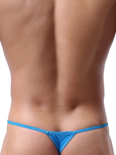 iKingsky Men's Pouch G-string Underwear Sexy Low waistline Thong Panties (Large, 2 Pack)3