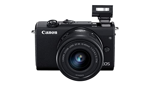 Image of Canon EOS M200 Mirrorless Camera, EF-M 15-45mm f /3.5-6.3 is STM Lens, 24.1 MP, 16 GB Memory Card