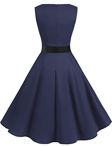 Image of Gardenwed Women's Vintage Dress Sleeveless Cocktail 1950s Dresses Retro Tea Party Swing