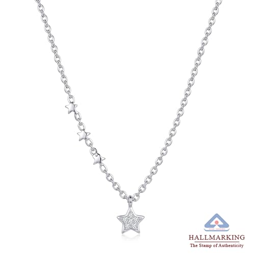 Image of TRUESILVER ACPL 925 Sterling Silver Pendant Necklace for Women | Elegant Charm Necklace | Contemporary Statement Jewelry | Birthday Anniversary Gift