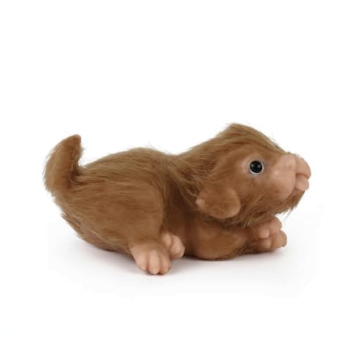 Image of Fenteer Children Simulation Pig Toy Figure Animal Figurine Collectible Statue With Smooth Molded Shape And Soft Fuzzy Look suitable for desktop decoration craft projects, Yellow Haired Pet Dog