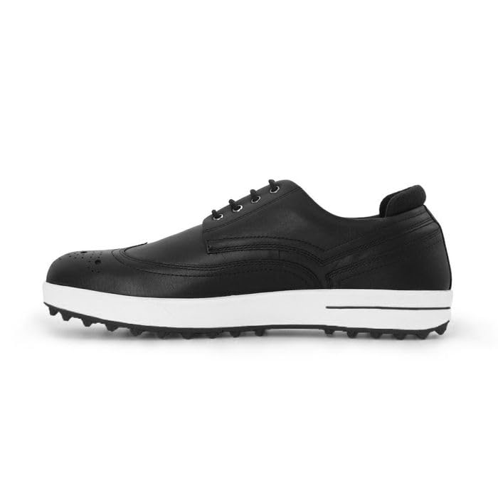 VIPERGOLF Men's Tour Pro MD Spikeless Golf Shoes - Black/White