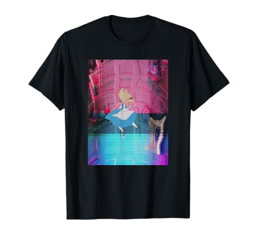 T-shirt Disney Alice in Wonderland au motif graphique Falling Up Distorted et moderne