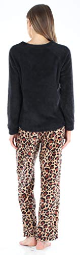 Image of PajamaMania Women's Fleece Long Sleeve Pajama PJ Set