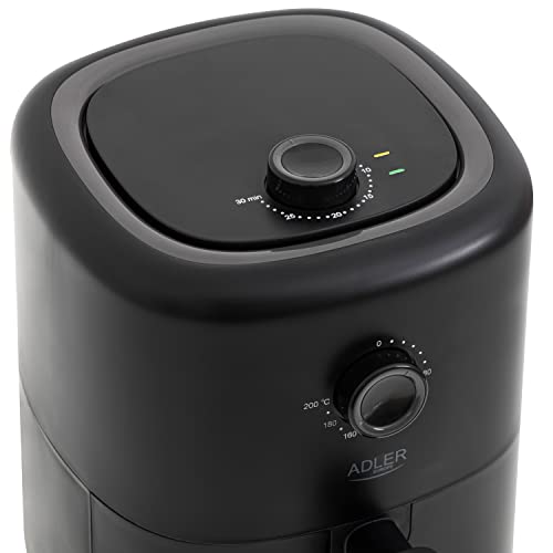 JUNG ADLER AD6310 Airfryer Heißluftfritteuse 3L, Fritteuse 30 min. Timer, automatische Abschaltung, 1300W, Friteuse, Heissluftfriteuse - 23 x 29 x 31,5 cm – Bild 8