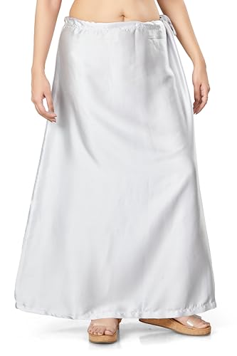 Image of Madhu Fashion Women's Satin Saree Petticoat Saree Underskirt