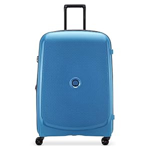 DELSEY PARIS – Belmont Plus – Valise grande taille rigide extensible – 76x52x34 cm – 110 litres – L – Bleu zinc