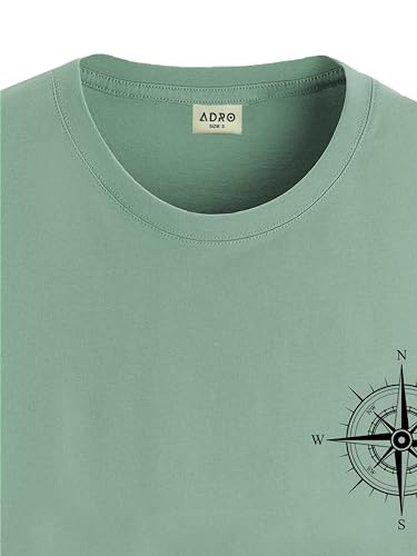 Image of ADRO Unisex 100% Cotton Regular Tshirt | Printed | Graphic Printed | Chest Printed