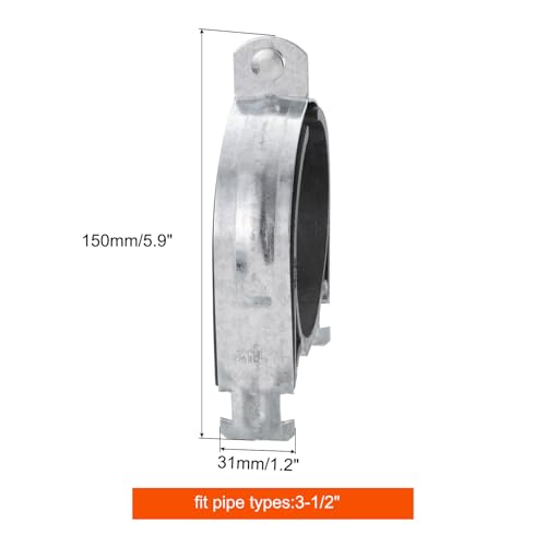 Abrazadera acolchada de 4 pulgadas uxcell para eliminar vibraciones en tubos PEX 3