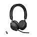 Jabra Evolve2 65 Wireless PC Headset – Noise Cancelling Microsoft Teams Zertifizierte Stereo Kopfhörer mit langer Akkulaufzeit – USB-A Bluetooth Adapter – Schwarz