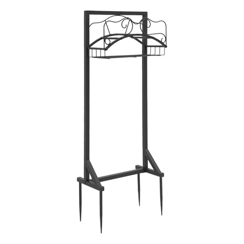 Czyurachel Support de tuyau d'arrosage autonome de 106 cm, entrée de terre, support de tuyau d'arrosage, rangement de tuyau d'arrosage