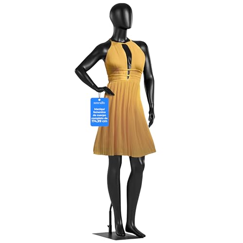 SereneLife maniquí Mujer Premium, 175cm de Altura, Realista, Extremidades Flexibles, Cabeza giratoria, Cuerpo Entero Desmontable, Base Metalica Resistente