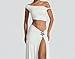 RISCUYY 2 Piece Skirt Sets for Women Sexy Stretchy Comfy One Shoulder Sexy 2 Piece Outfits for Women 2026