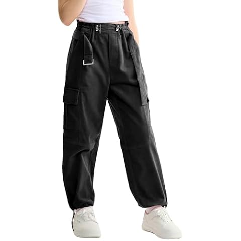 Rolanko Girls Adjustable Cargo Trousers Cover