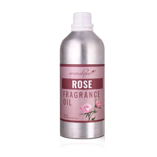 Image of Aromahpure Rose Aroma Oil | 1 Liter Undiluted & Natural | Long-Lasting Scent for Aromatherapy, Candle & Soap Making, Diffusers, Room Freshener, Humidifier, Bathroom Revitalizer & Home Essentials