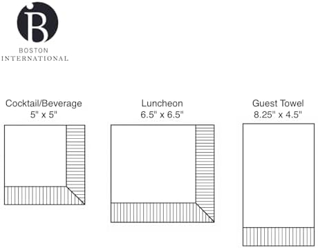 Boston International IHR 3-Ply Cocktail Beverage Paper Napkins, 5 x 5-Inches, Flower Party Cream