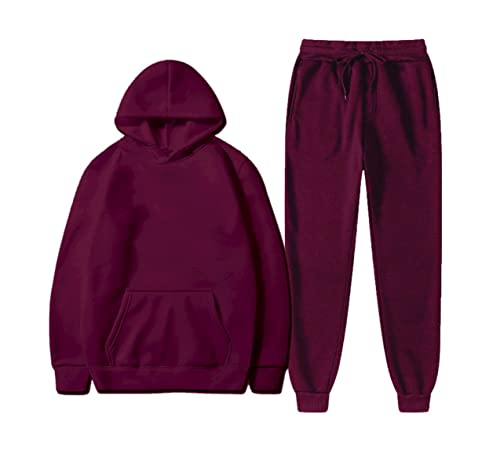 Pantalon de survêtement homme bordeaux sweat à capuche polaire XXL