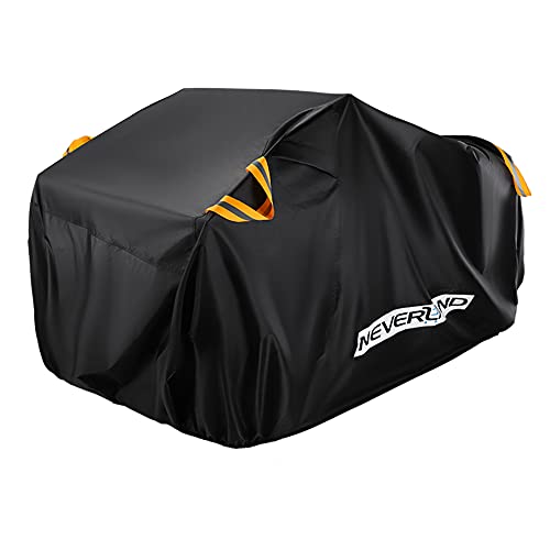 Housse de Protection pour Quad NEVERLAND 300D Bâche de Protection pour Moto ATV avec Bandes Réfléchissantes & Bande élastique Imperméable Coupe-Vent Anti-UV Noir 210*120*115cm