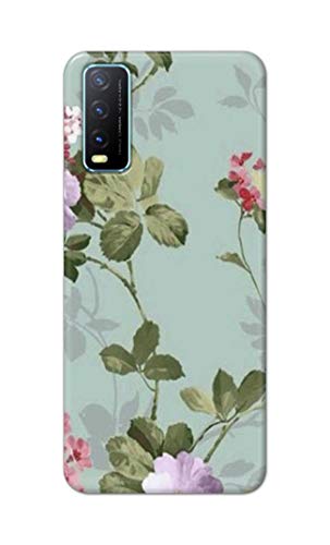Image of Printed Hard Back Cover Case for Vivo Y20 | Y20 2021 | Y20i | Y20s | Y20G | Y20S (G) | Y20SG | Y20T Back Cover (Floral Painting) -702