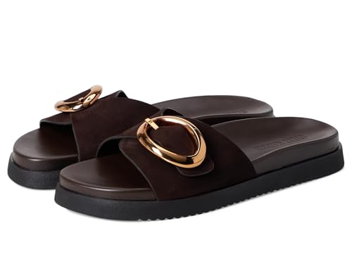 Steve Madden Women's Mandie Slide Sandal, Brown Suede, 8.5