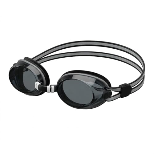 Image of BURNLAB Swimming Goggles for Everyday Pool Use, Clear Vision Lens, Easy Adjustable Strap, Unisex Adult (black)