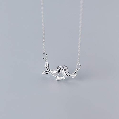 Colliers amant couple oiseaux argent sterling 925 ZYFSHA pour femmes
