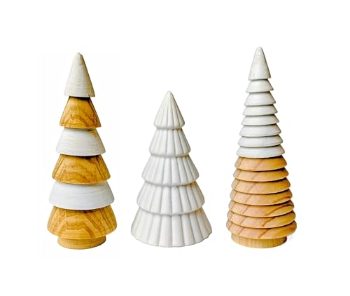 Schmucks HOME Weihnachtsdeko beleuchtet 3X Deko Tannenbaum LED klein...