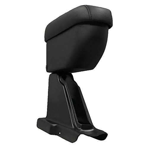 AUTOSTYLE CK SM004 Reposabrazos de Cuero sintético Compatible con Smart Fortwo/City/Coupe/Cabrio 2007, Negro