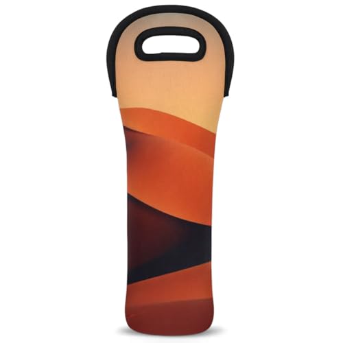 Neoprene Wine Tote Carrier Bag for Wine,Water, Champagne, Beer, Baby Bottles 15.6 x 5.1 Inches, Protective Wine Bag,Desert