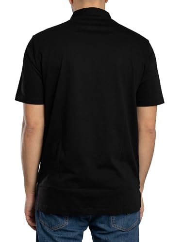 Camiseta polo Armani Exchange para hombre, de algodón jersey con logo en caja, color negro, talla M miniatura 3