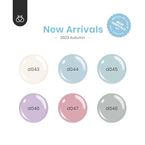 Image of beetles Blue Gel Polish Set - Daydream Verses Collection, Baby Blue Purple Pastel Morandi Colors Gel Nail Polish Set 6 Colors Soak Off UV LED Needed DIY Manicure Kit Gifts for Women Girls
