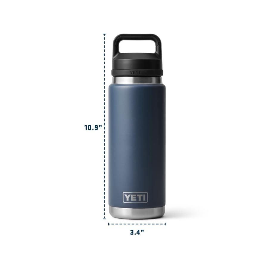 YETI Rambler Bottle Chug, Vaccum Insulated Stainless Steel Bottle with Leakproof Chug Cap, Charcoal, 26 oz (769ml) - Image 2