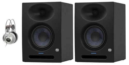 Presonus Eris Studio 8 Bundle: (2) 8 in 140-Watt Class-AB Powered Active Studio Monitor Speakers, AKG K701 Open-Back Reference Headphones for Mixing, 3-Items