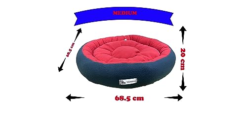 Image of Premium Medium Size Dog Bed for Medium Dogs and Puppies Anti Skid Bottom Washable Orthopedic Big Dog /cat Beds Blue /Red