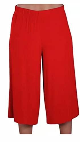 Mini-jupe short culotte grande taille en coton stretch et taille élastique pour femme