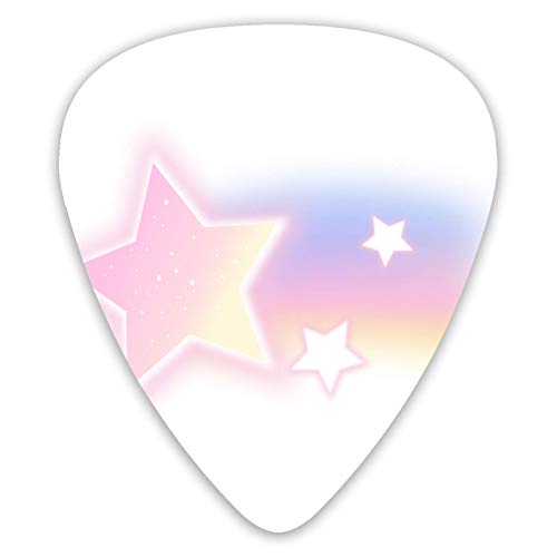 Médiators guitare Bling Bling rose trois étoiles 12 pièces médiators ukulélé dont 0,46 mm 0,71 mm 0,96 mm - Les Beatles, Paul McCartney, John Lennon, RIngo Starr, George Harrison Médiators guitare Bling Bling rose trois étoiles 12 pièces médiators ukulélé dont 0,46 mm 0,71 mm 0,96 mm