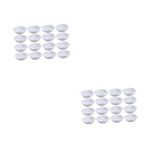Gatuida 2 Series Molde Para Tartas De Huevo Aluminio Latas De Pastel Para Hornear Cacerola Sartenes Para Tartaletas Taza Para Hornear Muffins Silver 50 Piezas X 2