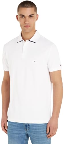 Tommy Hilfiger Herren Poloshirt Kurzarm Regular Fit, Weiß (White), M