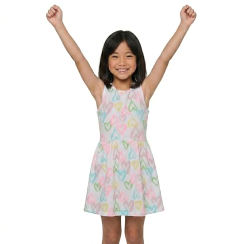 Image of Pink Angel 3-Pack Girls' Dresses, Kids Casual Fit and Flare Sleeveless Summer Dress & School Outfit, 100% Cotton