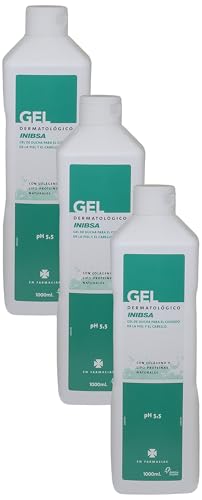 INIBSA gel de ducha dermatológico con colágeno y lipo proteínas bote 1 lt (Paquete de 3)