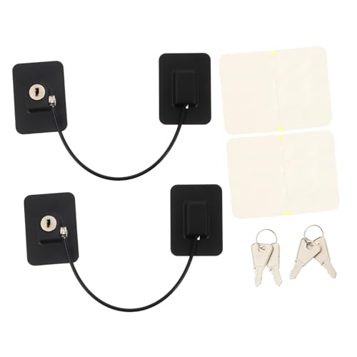 Vaguelly 2 piezas Cerradura Seguridad Niña para Puertas y Ventanas Limitador de Ventana y Bloqueo para Nevera sin Taladro Adhesivo Protección Infantil