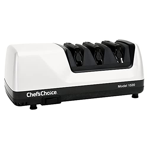 Comparison: Best Sharpening Angle For Chef Knife 6 Chef’s Choice Professional Electric Knife Sharpeners for 15- and 20-Degree Straight-Edge and Serrated Knives with Diamond Abrasives & Precision Angle Control, 3-Stage, White