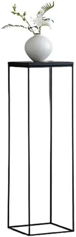 Oriental Vase Stand Black Iron Flower Display Stand, Floor Corner Rack for Indoor Living Tea Room Vase Display Stand