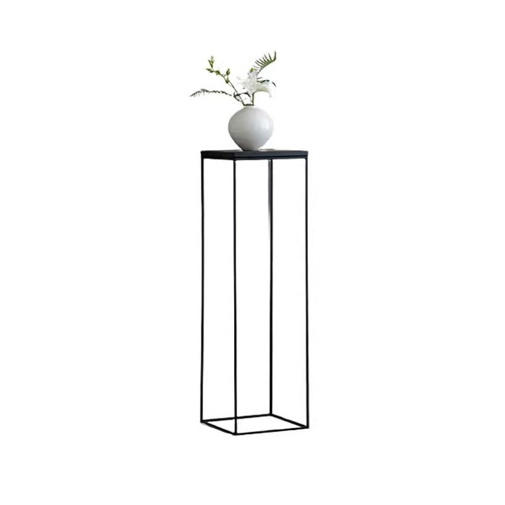 Oriental Vase Stand Black Iron Flower Display Stand, Floor Corner Rack for Indoor Living Tea Room Vase Display Stand