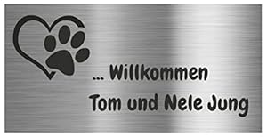 Jung Edelstahl Design Türschild Modell 1